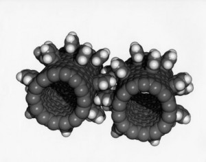 Simulation image of nanogears as produced by NASA